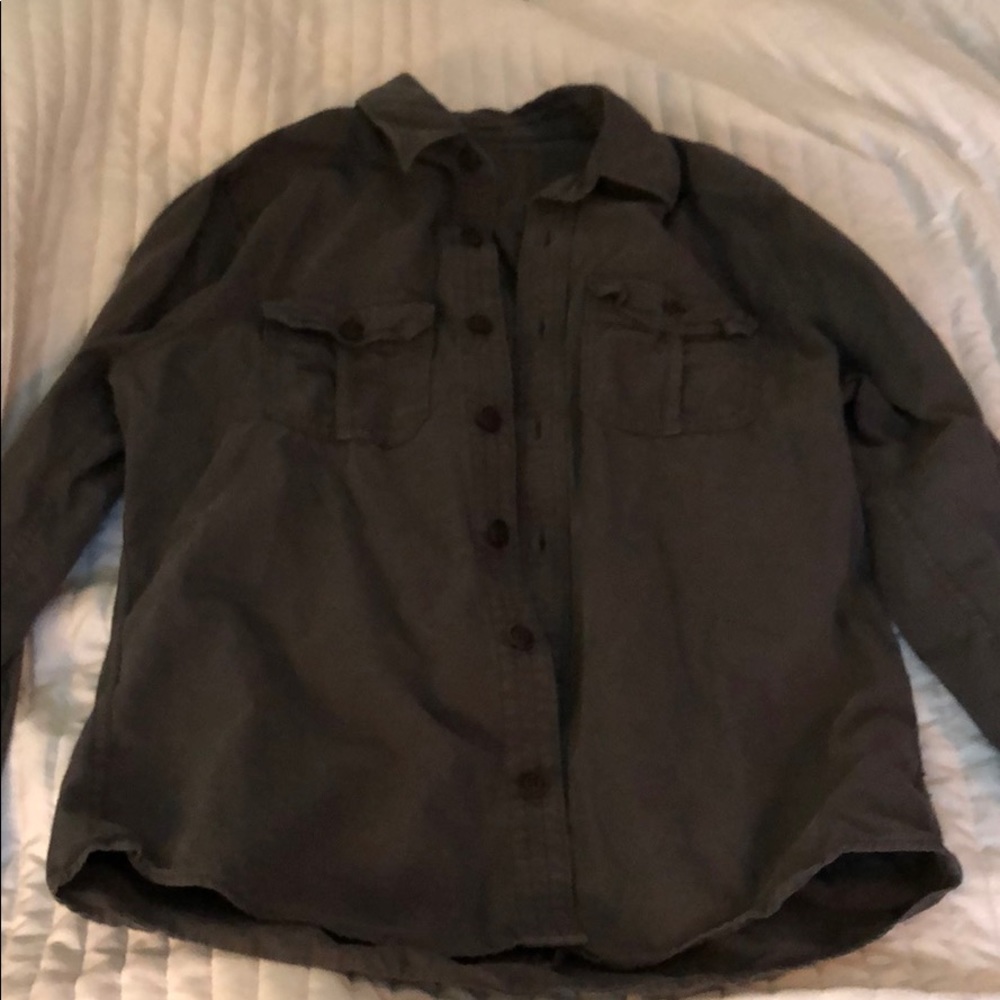 Abercrombie military style muscle fit Large grey
